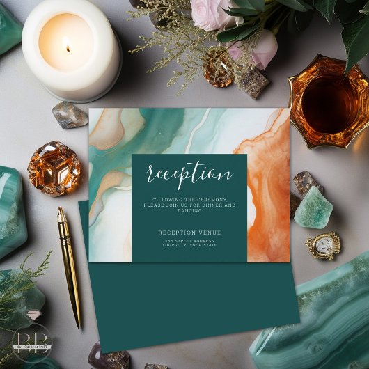 Elegante Moderne Abstrakte Kunst, Dichtung und Mus Begleitkarte