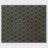 Elegante Moderne Abstrakte Kunst, Dichtung und Mus Geschenkpapier (Flach)