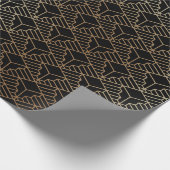 Elegante Moderne Abstrakte Kunst, Dichtung und Mus Geschenkpapier (Ecke)