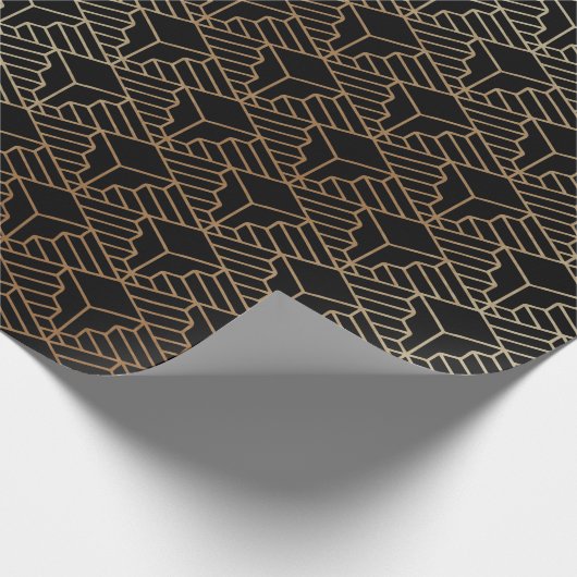 Elegante Moderne Abstrakte Kunst, Dichtung und Mus Geschenkpapier (Ecke)