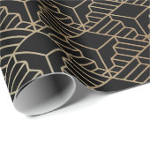 Elegante Moderne Abstrakte Kunst, Dichtung und Mus Geschenkpapier (Rolleneckpunkt)