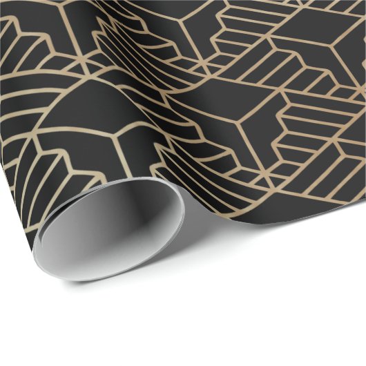 Elegante Moderne Abstrakte Kunst, Dichtung und Mus Geschenkpapier (Rolleneckpunkt)