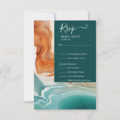 Elegante Moderne Abstrakte Kunst, Dichtung und Mus RSVP Karte (Vorderseite)