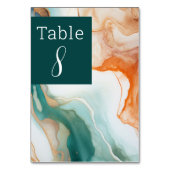 Elegante Moderne Abstrakte Kunst, Dichtung und Mus Tischnummer (Vorderseite)