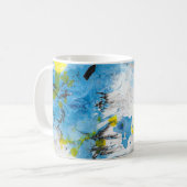 Elegante Moderne Abstrakte Kunst Kaffeetasse (Vorderseite Links)