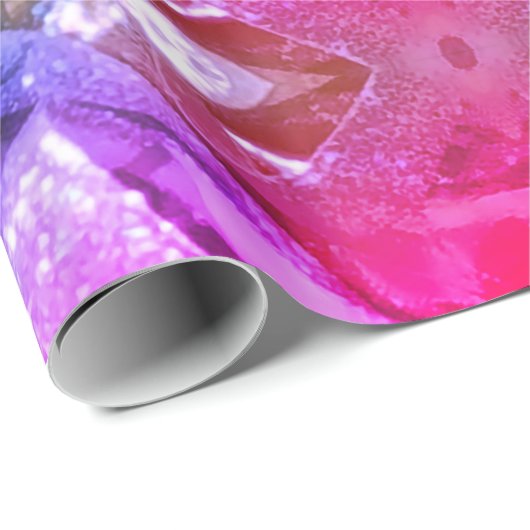 Elegante Moderne Abstrakte Kunst Rosa Lila Blau Geschenkpapier (Rolleneckpunkt)