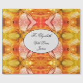 Elegante Moderne Abstrakte Kunst Rosa Orange Geschenkpapier (Flach)