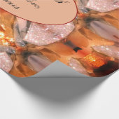 Elegante Moderne Abstrakte Kunst Rote Braun Geschenkpapier (Ecke)