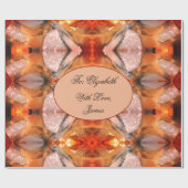 Elegante Moderne Abstrakte Kunst Rote Braun Geschenkpapier (Flach)