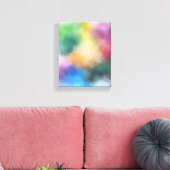 Elegante Moderne Abstrakte Kunst Rotes Gelbes Blau Leinwanddruck (Insitu (Wohnzimmer))