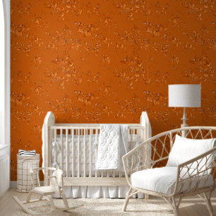 Elegante Moderne Abstrakte Kunst Rusty Orange Peac Tapete