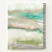 Elegante Moderne Abstrakte Kunst Smaragdgrüner Nam Notizblock (Rückseite)