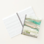 Elegante Moderne Abstrakte Kunst Smaragdgrüner Nam Notizblock (Innenseite)