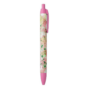 Elegante moderne Abstrakte Kunstvorlage Rosa Gelb Kugelschreiber