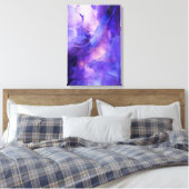 Elegante Moderne, Abstrakte Lila Kunst Leinwanddruck (Insitu (Schlafzimmer))