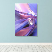 Elegante Moderne, Abstrakte Lila Kunst Leinwanddruck (Insitu (Holzboden))