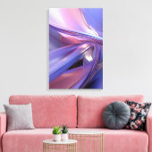 Elegante Moderne, Abstrakte Lila Kunst Leinwanddruck (Insitu (Wohnzimmer))