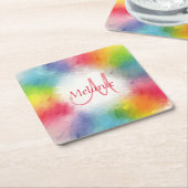 Elegante moderne, Abstrakte Monogramm-Vorlage für  Rechteckiger Pappuntersetzer (angewinkelt)