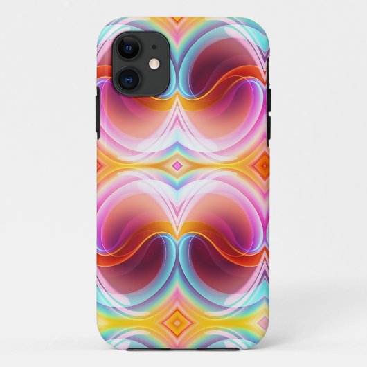 ELEGANTE MODERNE ABSTRAKTE PSYCHEDELIKKUNST Case-Mate iPhone HÜLLE (Rückseite)