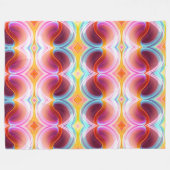 ELEGANTE MODERNE ABSTRAKTE PSYCHEDELIKKUNST FLEECEDECKE (Vorderseite (Horizontal))
