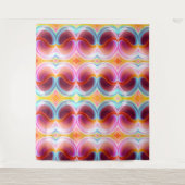 ELEGANTE MODERNE ABSTRAKTE PSYCHEDELIKKUNST WANDTEPPICH (Vorderseite)