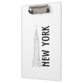 Elegante moderne Abstraktion Schwarz-Weiß-Stadt Klemmbrett (Links)