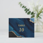 Elegante moderne agate Tischnummer Postkarte (Stehend Vorderseite)