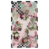 Elegante Moderne Alice im Wunderland Kleine Geschenktüte (Rückseite)