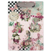 Elegante Moderne Alice im Wunderland Klemmbrett (Vorderseite)