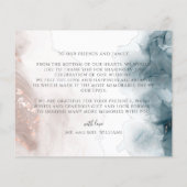 Elegante moderne Alkohol Tinte Blush Blue Vielen D (Rückseite)