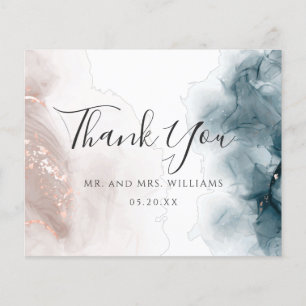 Elegante moderne Alkohol Tinte Blush Blue Vielen D