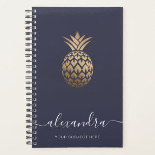 Elegante moderne Ananas mit minimalem Kupfergold Planer