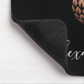 Elegante moderne Ananas mit minimaler Rose Mousepad (Ecke)