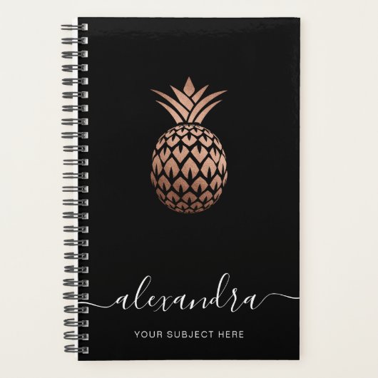 Elegante moderne Ananas mit minimaler Rose Planer (Vorderseite)
