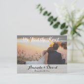 Elegante, moderne Ankündigung von Hochzeiten im Fo Postkarte (Stehend Vorderseite)