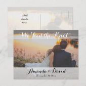 Elegante, moderne Ankündigung von Hochzeiten im Fo Postkarte (Vorne/Hinten)