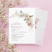 Elegante Moderne Aquarellfarben Blume Abschluss Br Einladung