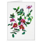 Elegante moderne Aquarellfarben, dunkelrosa Wildbl (Vorne)