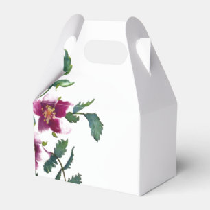 Elegante moderne Aquarellfarben, dunkelrosa Wildbl Geschenkschachtel
