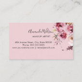 Elegante moderne Aquarellfarben-Flora-Visitenkarte Visitenkarte (Rückseite)