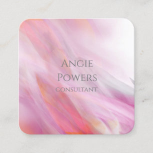 elegante, moderne Aquarellkunst Quadratische Visitenkarte