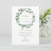 Elegante Moderne Aquarelltaufe Einladung (Stehend Vorderseite)