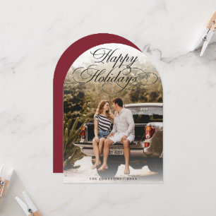 Elegante moderne Architektur-Schrift-Weihnachtskar Einladung