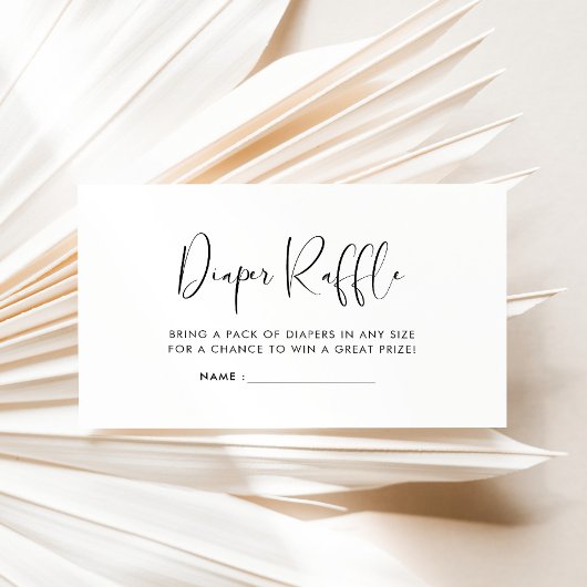 Elegante & moderne Baby Dusche - Gewinnkarte Begleitkarte