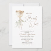 Elegante moderne Baby Wait Baby Dusche Einladung (Vorderseite)