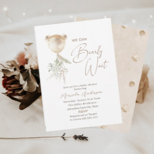 Elegante moderne Baby Wait Baby Dusche Einladung