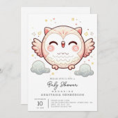 Elegante moderne Babydusche Einladung (Vorne/Hinten)