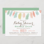 Elegante, moderne Babydusche - Einladung (Vorne/Hinten)