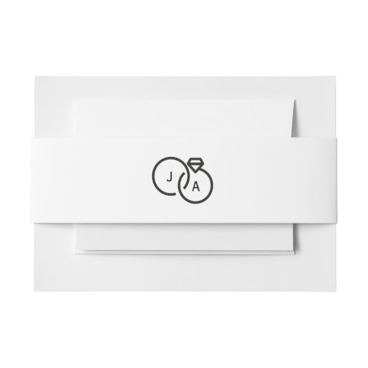 Elegante moderne Bands für Einladungen Einladungsbanderole (Vorderseite Beispiel)