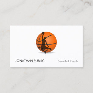 Elegante, moderne Basketball Trainer-Trainervorlag Visitenkarte